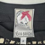 Yoana Baraschi  Chic Black Nude Lace Textured Dress Size 2. #340 Photo 9