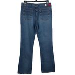 Tommy Hilfiger Vintage Y2K  Euro Flare Blue Jeans Denim Big Logo Patch Size 27 Photo 4