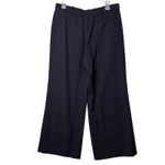 Armani Collezioni Pants Womens 10 Black Wide Leg Wool Trousers Made Italy Office Photo 3