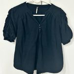 Free People  Short Sleeve Navy Blue Top Small/Medium Photo 0