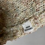 Vintage Gemelli Sweater Neutral Colors Faux Leather Textured Knit‎ Women Retro Tan Photo 4