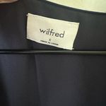 Aritzia  Wilfred Lune Mini Wrap Satin Dress, Navy Blue Size Small Photo 2