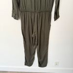 Aerie [] Olive Green Utility Collared Jumpsuit Elastic Waist Casual Easy Sz Small Photo 8