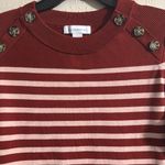 Liz Claiborne  Red and Pink Striped Sweater Photo 1