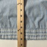 Pomegranate Tie neck pockets 100% cotton blue & white pinstriped shift Small Photo 11