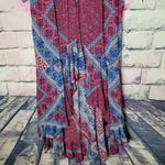 Ba&sh USSO FRAMBOISE MIXED PRINT HI LOW RUFFLE DRESS FRAMBOISE 0 USA 4 Photo 2