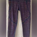 Sweaty Betty Power Pocket Workout 7/8 Length Leggings Purple Lines; size 8-10 Photo 0