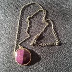 Festive, Purple Glitter, Faceted Acrylic Choker Necklace, 10+ in chain Photo 4