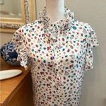 Koch  Insect Floral Ruffle Sleeve Blouse Photo 0