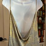 Anthropologie  Sleeveless Heather Shine Draped Back Maxi Dress Size Small Photo 6