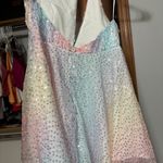 Lulus Lime Lush Pastel Rainbow Halter Dress Photo 2