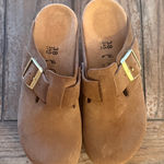 papillio birkenstocks fanny buckle suede clog Brown Size 7 Photo 0