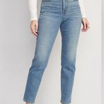 Old Navy High-Waisted OG Straight Built-In Warm Ankle Jeans |  size 8P Photo 0