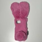 Balenciaga  Fluffy Bunny Ears Crossbody iPhone 12 Cell Phone Case Photo 6