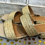 Joie  Niki Raffia vegan braided straw heel sandal size 8.5 EUC Photo 0