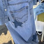 Vintage 501 jeans redone into a star maxi skirt with a train Blue Size undefined Photo 3
