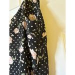 NWT Commense Floral Midi Dress w Ruffle Sweetheart Neckline & Spaghetti Straps S Black Photo 6