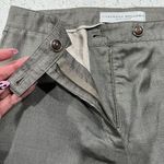 Carolina Herrera  Sz 10 Silk Pants Trouser Taupe Green Gray Straight Lined Italy Photo 5