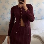 BCBGeneration BCBG x Macy’s Matching Set Burgundy Top & Skirt Set Photo 1