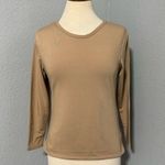 Unique Lingerie Tan Long Sleeves Round Neck Thermo Winter Shirt Size S Photo 0