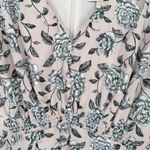 Gal Meets Glam Florence Floral Tie Cuff Long Sleeve Maxi Dress size 18 Grey Pink Photo 3