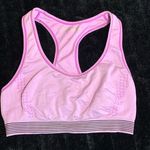 Forever 21 Women’s Large Blue with Black Stripes Racerback Sports Bra - No Padding Photo 0