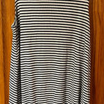 Puella Anthropologie White & Black Stripe Sleeveless Turtleneck Swing Top Dress Size M Photo 0
