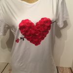 Heart Rose Petals Shirt, Large Red Photo 1