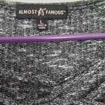 Almost Famous ‎ dark gray short sleeve sweater large (juniors) v neck criss cross Photo 4