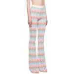 Marco Rambaldi Multicolor Heart Flare Knit Pants Small White Photo 2