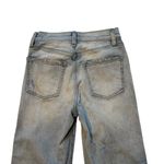 Eunina  Dawn Distressed Frayed Hem High Rise Wide Leg Crop, Sz 1 Photo 6