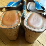 Sonoma Women’s “Snemmy Blue Print” Slide Shoes Wedge Cork Heels size 7.5 Photo 4