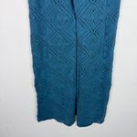 Free People  Beach Get Away Fauxchet Flare Pants Teal Blue Size XL EUC Photo 10