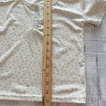 Womens Ribbed Crewneck Short Sleeve Floral Stretch Shirt Dainty Design XS/S Size undefined Photo 4