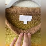 Every Fuzzy Vintage Stripe Crew Neck Long Sleeve Sweater in Women's Size S Yellow Photo 7