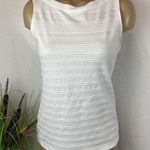 Anthropologie  White Short Sleeve Striped Knit Tank Top S Photo 0