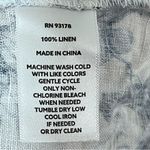 Magaschoni  Linen Blue White Floral Crop Boxy Button Down Blouse size XL Photo 6