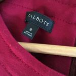 Talbots Red Sleeveless Shift Dress Belt Detail Photo 3