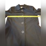 JM Collection  Black Raincoat Size Large Lightweight Classic Coat Photo 4