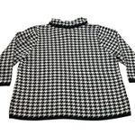 Maurada Houndstooth Knit Open Front Cardigan Size 1X Modest Career Professional White Photo 1
