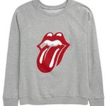 Treasure & Bond NWT Treasure & Bone Gray Rolling Stones Graphic Pullover Sweatshirt Size XS Photo 0