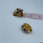 Liz Claiborne Vintage clip beaded faux pearl earrings Photo 8