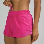 Lululemon  sonic pink hotty hot shorts 4” size 4 liner is cut out  Photo 0
