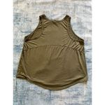 Zella  Spark Slub Jersey Tank in Olive Night Women's 1X Photo 2