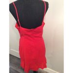 Princess Polly Red Love Lane Mini Dress Wrap Style Front Ruffle Hemline Size 10 Photo 3