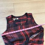 Alexander McQueen  Red Plaid Mini Dress Asymmetrical Tie Drape Size 2 US/38 IT Photo 7
