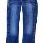 Silver Women's Santorini Capri Distressed Jeans in Medium Wash. Size 26 Blue Photo 0