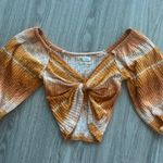 Urban Outfitters Orange Tie Dye Crop Top Photo 0