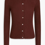 Vince . Ribbed cashmere and silk-blend cardigan Size Medium Photo 0