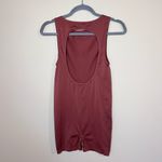 Anthropologie The Renna Seamless Open Back Romper Onesie Brown S/M Photo 5